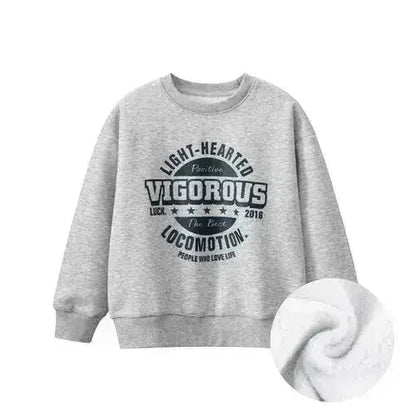 Arrival Fleece-lined Pullover Hoodie with Letter Design for Big Boys