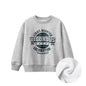 Arrival Fleece-lined Pullover Hoodie with Letter Design for Big Boys