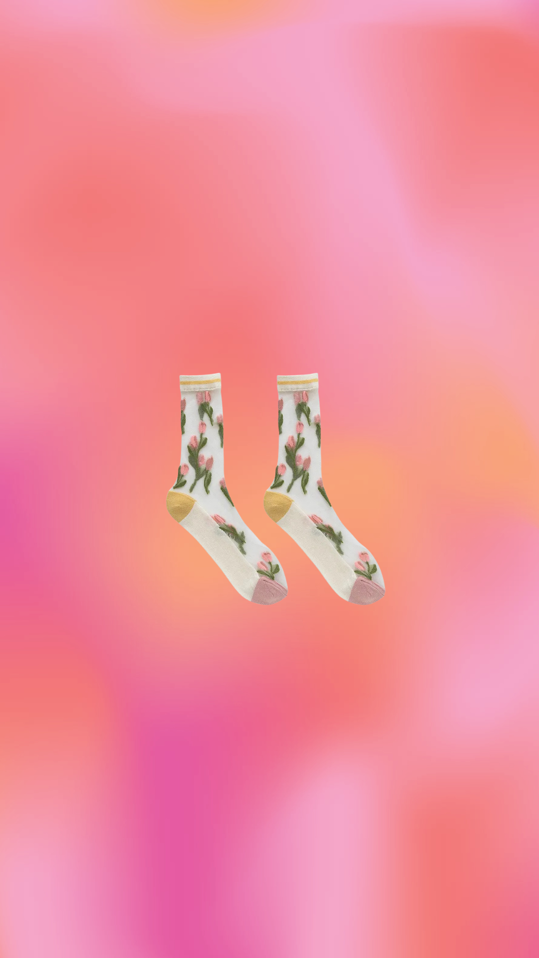 Embroider Flower Lacy Socks For Spring