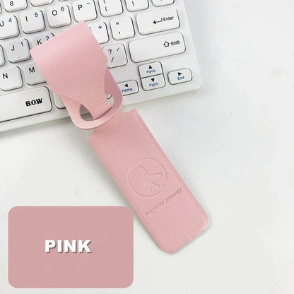 PU Leather Luggage Tag | Creative ID Address Holder for Suitcases and Travel