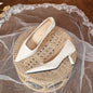 PU Leather Point Toe Pumps