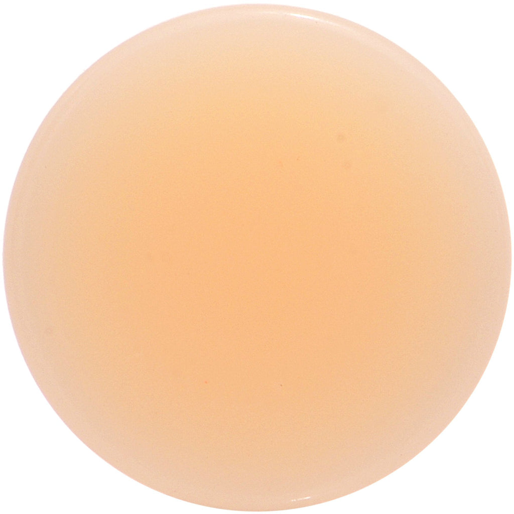 0G Flesh Tone Light Peach Solid UV Acrylic Saddle Plug Set