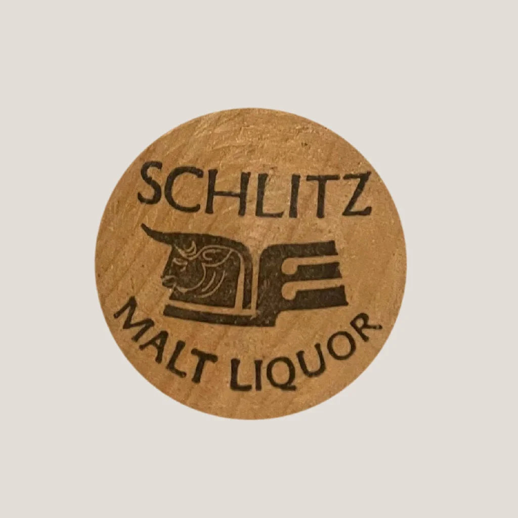 Vintage Schlitz Malt Liquor Wooden Nickel Don't Take Wooden Nickels Chief Head Breweriana Beer Advertising Token Collectible 🍺