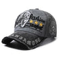 Retro Distressed Letter Embroidery Baseball Cap | Unisex Casual Cotton Hat