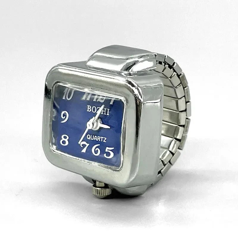 Retro Roman Vintage Punk Finger Watch Ring | Functional Ring Watch with Quartz Movement