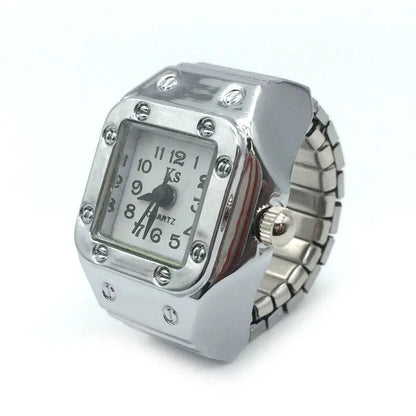 Retro Roman Vintage Punk Finger Watch Ring | Functional Ring Watch with Quartz Movement