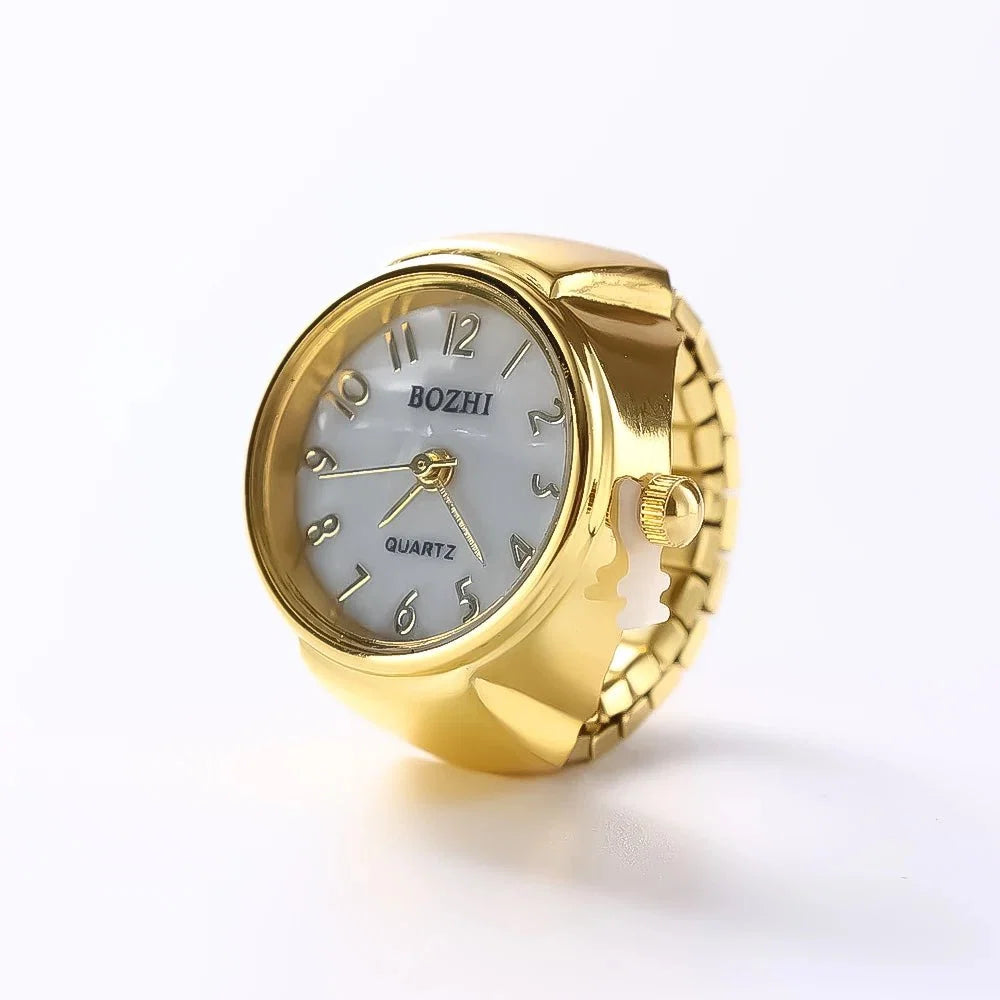 Retro Roman Vintage Punk Finger Watch Ring | Functional Ring Watch with Quartz Movement