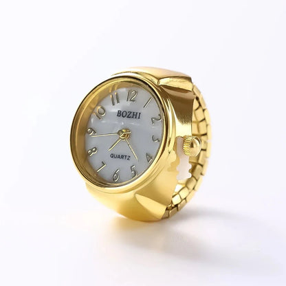 Retro Roman Vintage Punk Finger Watch Ring | Functional Ring Watch with Quartz Movement