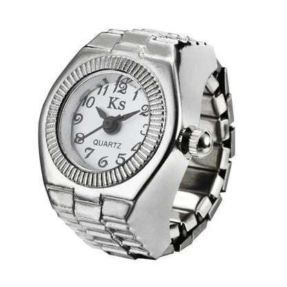 Retro Roman Vintage Punk Finger Watch Ring | Functional Ring Watch with Quartz Movement