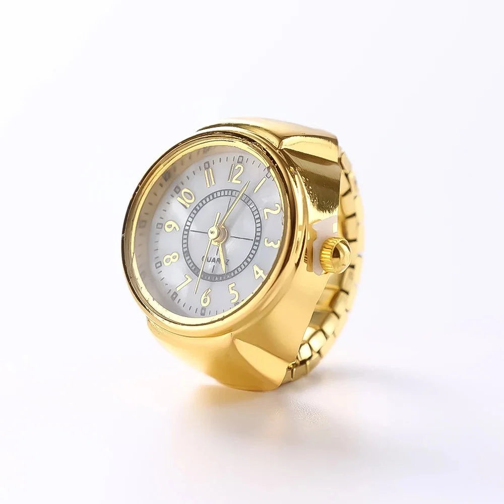 Retro Roman Vintage Punk Finger Watch Ring | Functional Ring Watch with Quartz Movement