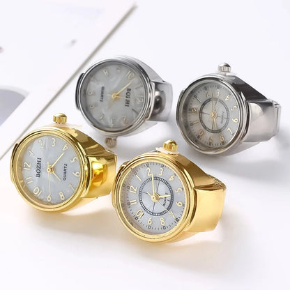 Retro Roman Vintage Punk Finger Watch Ring | Functional Ring Watch with Quartz Movement