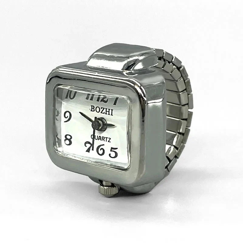 Retro Roman Vintage Punk Finger Watch Ring | Functional Ring Watch with Quartz Movement