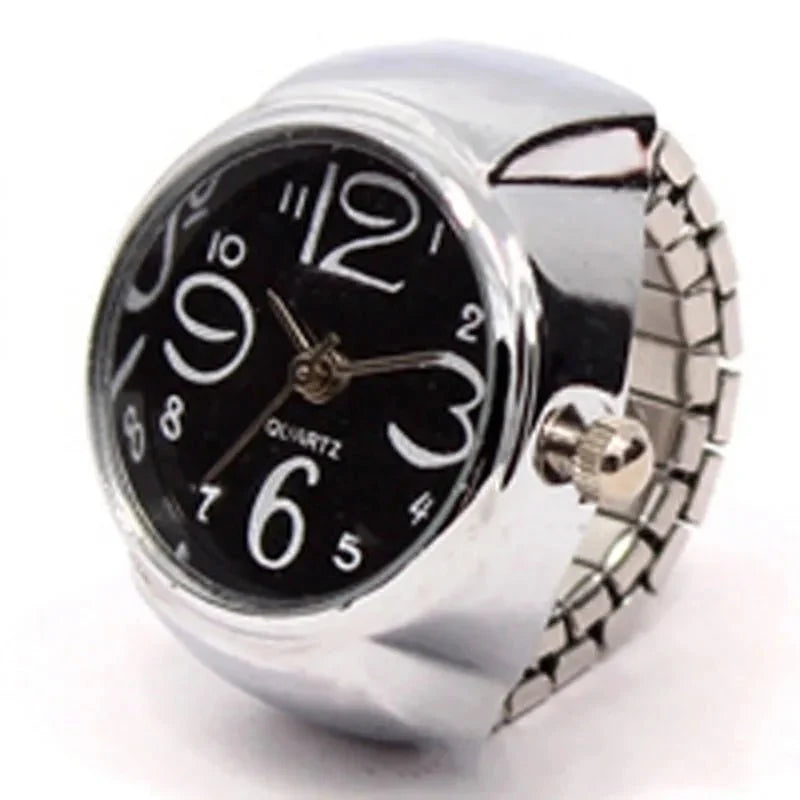 Retro Roman Vintage Punk Finger Watch Ring | Functional Ring Watch with Quartz Movement