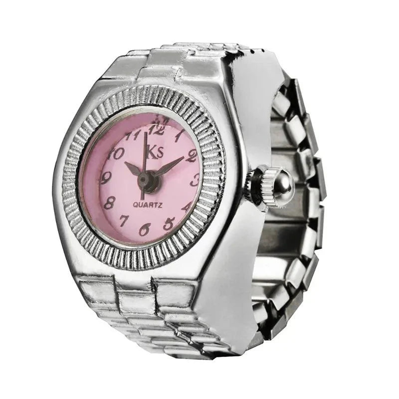 Retro Roman Vintage Punk Finger Watch Ring | Functional Ring Watch with Quartz Movement