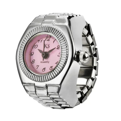 Retro Roman Vintage Punk Finger Watch Ring | Functional Ring Watch with Quartz Movement