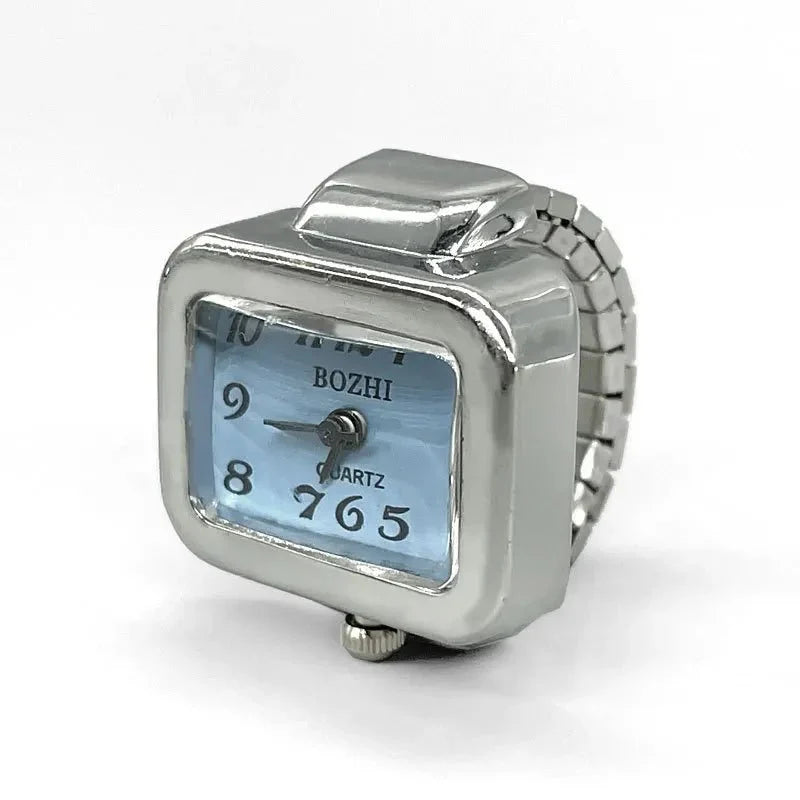 Retro Roman Vintage Punk Finger Watch Ring | Functional Ring Watch with Quartz Movement
