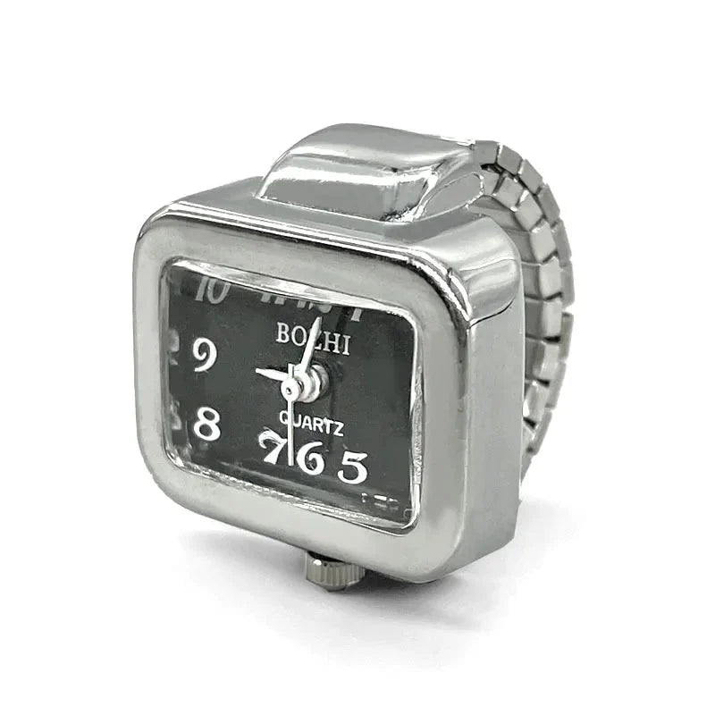 Retro Roman Vintage Punk Finger Watch Ring | Functional Ring Watch with Quartz Movement
