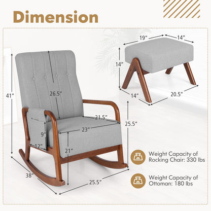 Rocking Chair with Ottoman