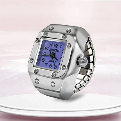 Roman Numeral Punk Gothic Finger Clock Jewelry | Mini Quartz Watch Ring