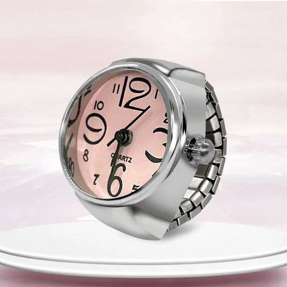 Roman Numeral Punk Gothic Finger Clock Jewelry | Mini Quartz Watch Ring