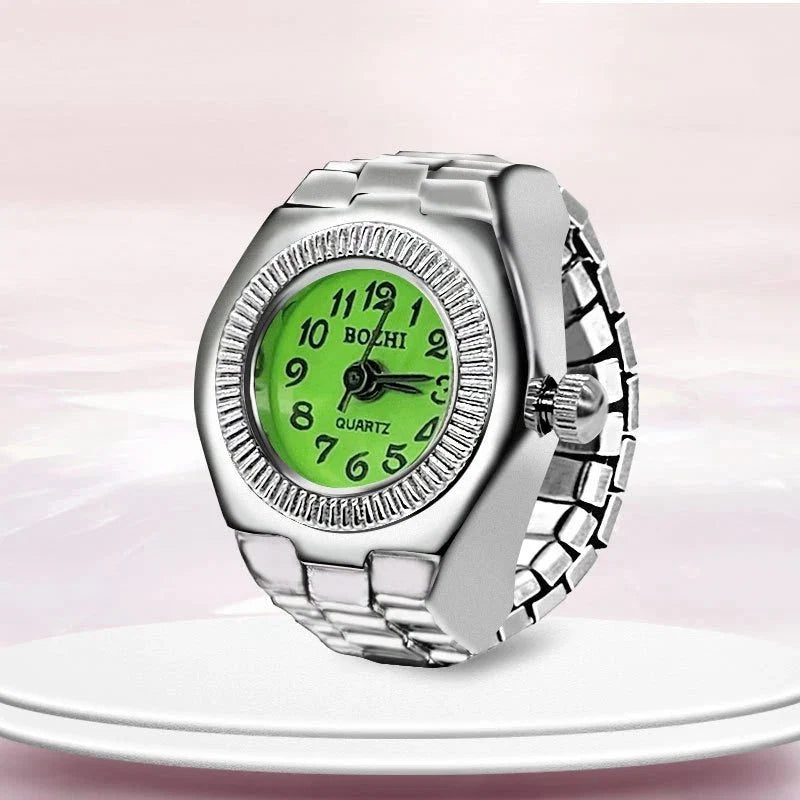 Roman Numeral Punk Gothic Finger Clock Jewelry | Mini Quartz Watch Ring