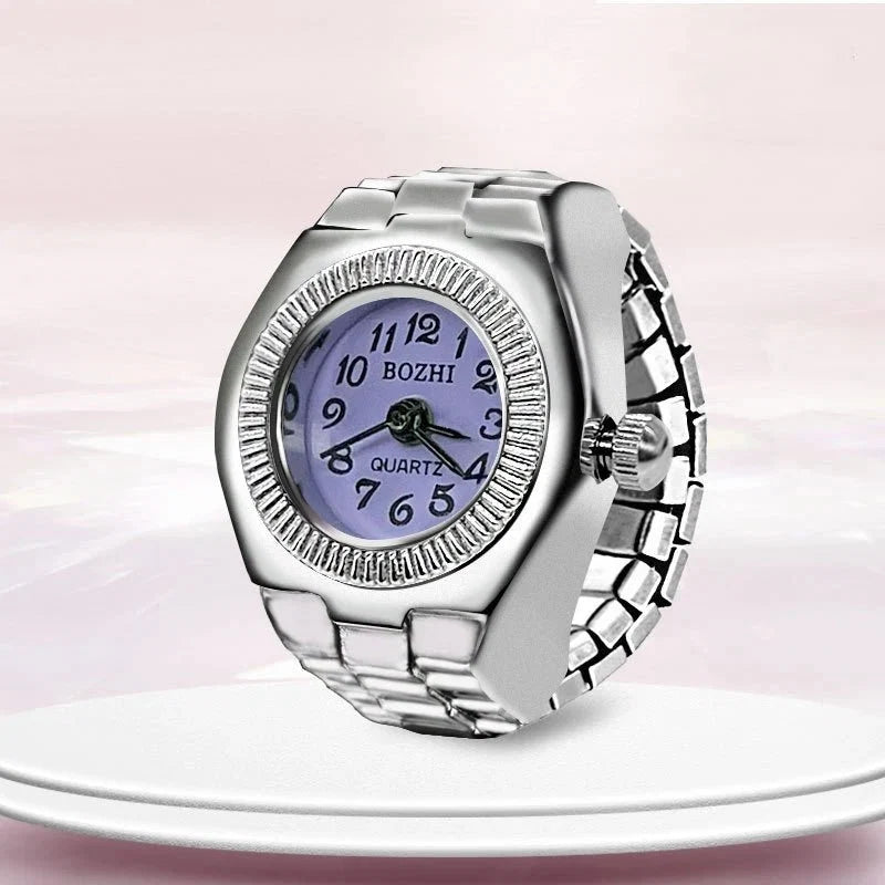 Roman Numeral Punk Gothic Finger Clock Jewelry | Mini Quartz Watch Ring
