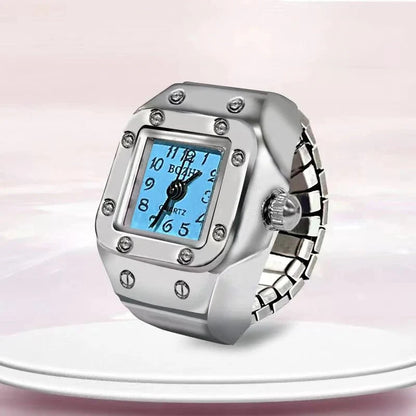 Roman Numeral Punk Gothic Finger Clock Jewelry | Mini Quartz Watch Ring