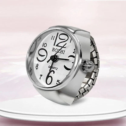 Roman Numeral Punk Gothic Finger Clock Jewelry | Mini Quartz Watch Ring