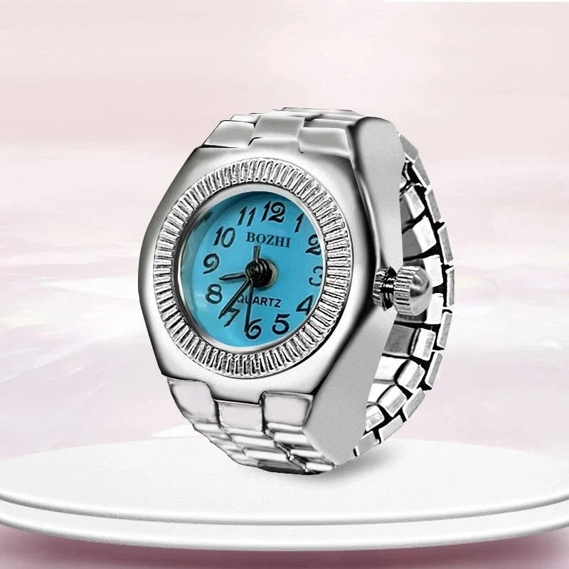 Roman Numeral Punk Gothic Finger Clock Jewelry | Mini Quartz Watch Ring