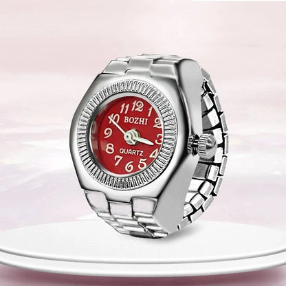 Roman Numeral Punk Gothic Finger Clock Jewelry | Mini Quartz Watch Ring