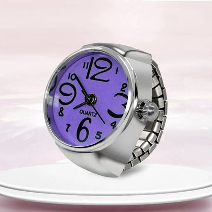 Roman Numeral Punk Gothic Finger Clock Jewelry | Mini Quartz Watch Ring