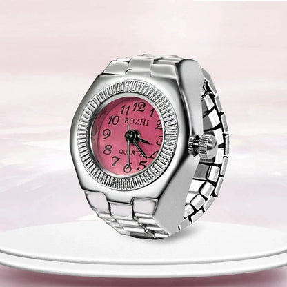 Roman Numeral Punk Gothic Finger Clock Jewelry | Mini Quartz Watch Ring