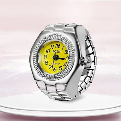 Roman Numeral Punk Gothic Finger Clock Jewelry | Mini Quartz Watch Ring