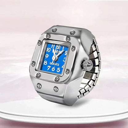 Roman Numeral Punk Gothic Finger Clock Jewelry | Mini Quartz Watch Ring