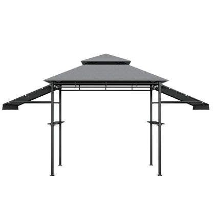 13.5 x 4 Feet Patio BBQ Grill Gazebo Canopy with Dual Side Awnings
