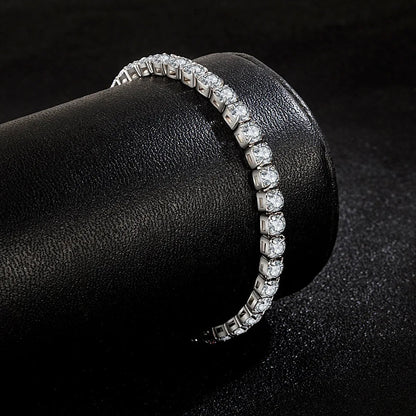S925 Sterling Silver Tennis Bracelet | Zirconia Chain Jewelry for Women and Men