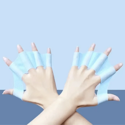 Silicone Swimming Hand Fins | Training Paddles for Adults and Children