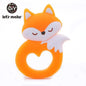 Silicone Teether Rodent Cartoon Animals 1pc Food Grade Silicone Pandents,  Teething Toys For Teeth Tiny Rod Baby Teethers Gift