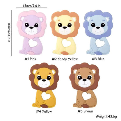 Silicone Teether Rodent Cartoon Animals 1pc Food Grade Silicone Pandents,  Teething Toys For Teeth Tiny Rod Baby Teethers Gift