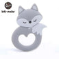Silicone Teether Rodent Cartoon Animals 1pc Food Grade Silicone Pandents,  Teething Toys For Teeth Tiny Rod Baby Teethers Gift