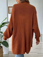 Simple and fashionable loose sweater with pearl nail beads cardigan