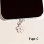 Simple Flowers Phone Dust Plug | Decorative Charging Port Pendant
