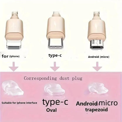 Simple Flowers Phone Dust Plug | Decorative Charging Port Pendant