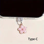 Simple Flowers Phone Dust Plug | Decorative Charging Port Pendant