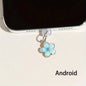 Simple Flowers Phone Dust Plug | Decorative Charging Port Pendant