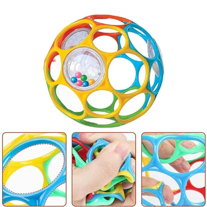 Soft Baby Grasping Rattle Ball | Sensory Development Toy with Bell for 0-24 Months