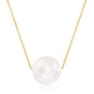 Solid 10K Gold Pearl Necklace