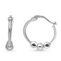 Stainless Steel Ball Hoop Earrings