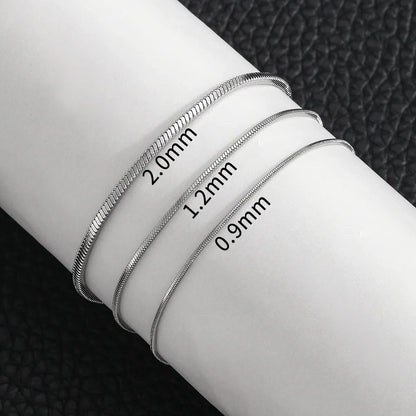 Stainless Steel Square Snake Bone Chain Bracelet | Minimalist Unisex Jewelry