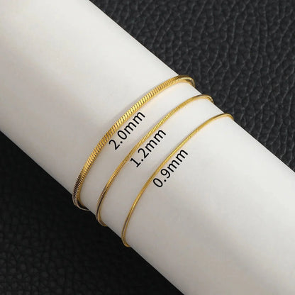 Stainless Steel Square Snake Bone Chain Bracelet | Minimalist Unisex Jewelry
